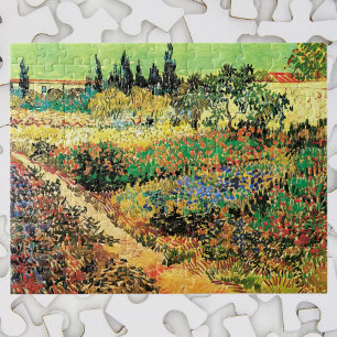 Quebra-cabeça Jardim Florido com Caminho de Vincent van Gogh