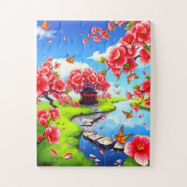 Quebra-cabeça Jardim japonês (Vertical)