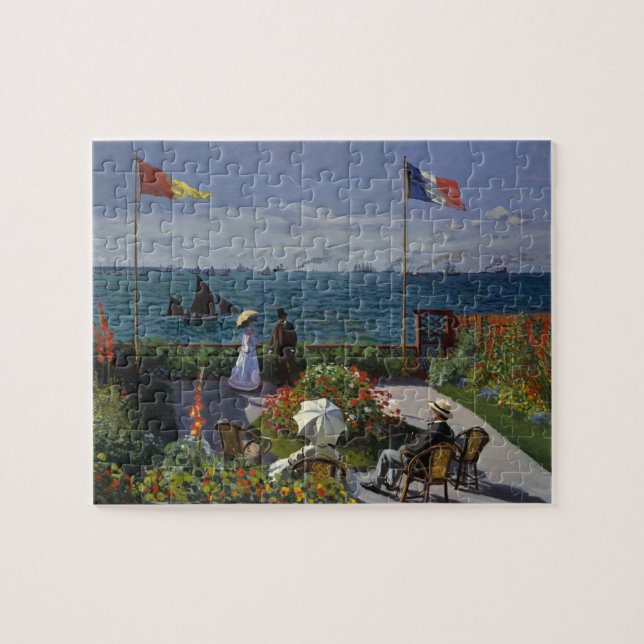 Quebra-cabeça Jardim Monet na Pintura Sainte-Adresse (Horizontal)
