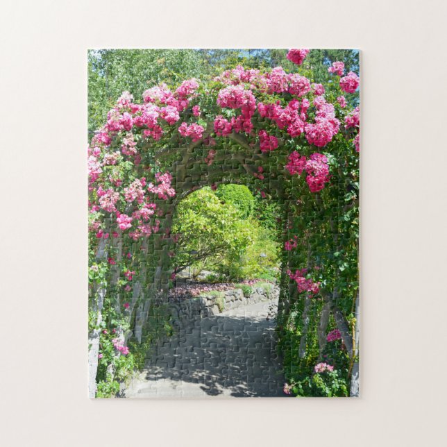 Quebra-cabeça Jardim rosa rosa (Vertical)