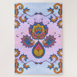 Quebra-cabeça Jardim Serenidade Azul – Sonho Floral Pastel