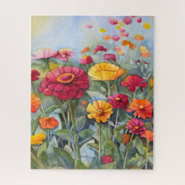 Quebra-cabeça Jardim Zinnia (Quebra-cabeça de 520 peças, 16x20)