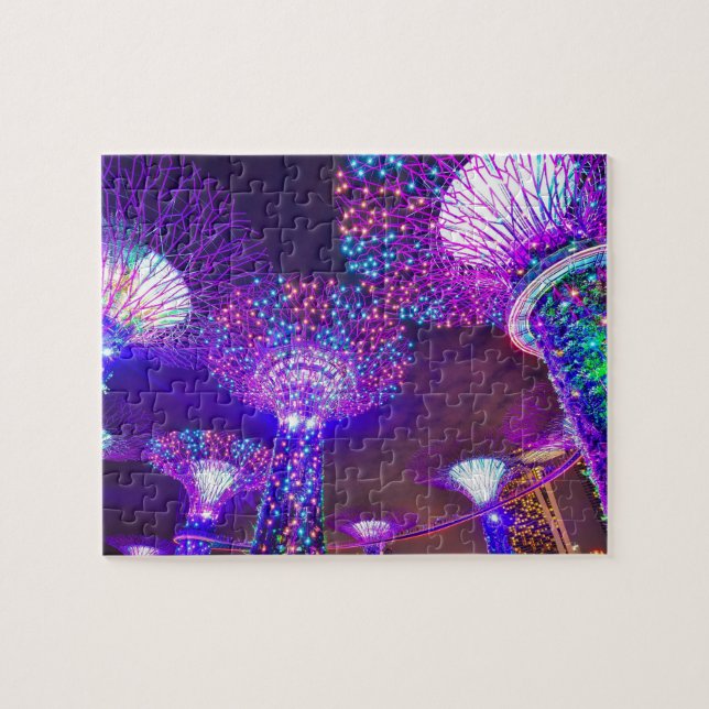 Quebra-cabeça Jardins ao longo da Baía de Singapura. (Horizontal)