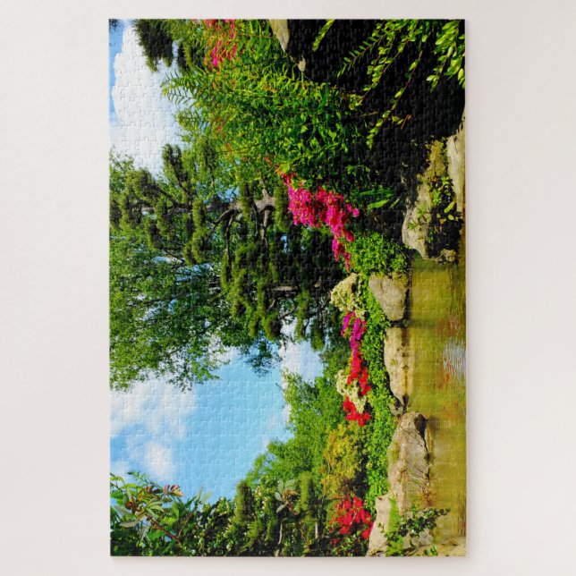 Quebra-cabeça Jardins Japoneses de Düsseldorf. (Vertical)