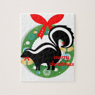Quebra-cabeça jaritataca do Feliz Natal