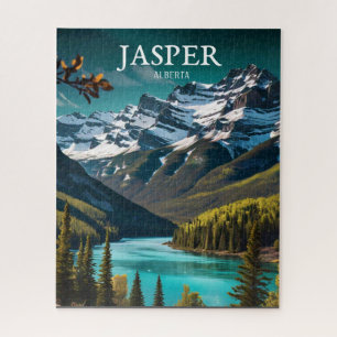 Quebra-cabeça Jasper Alberta Viagem Vintage Retro