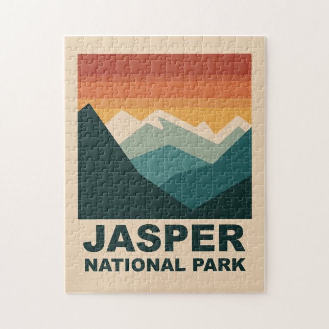 Quebra-cabeça Jasper National Park Minimalist Outdoor Design (Vertical)