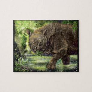 Quebra-cabeça Javan Rhino Art
