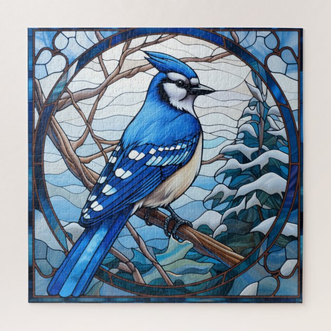 Quebra-cabeça Jay Azul de Vidro Estreitado (Vertical)