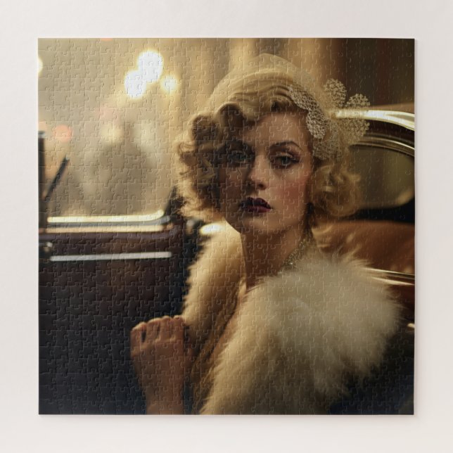 Quebra-cabeça Jazz Age Elegance: 1920 Flapper Glamor (Vertical)