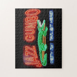 Quebra-cabeça Jazz Fest Abstract Gator Musical Instraments