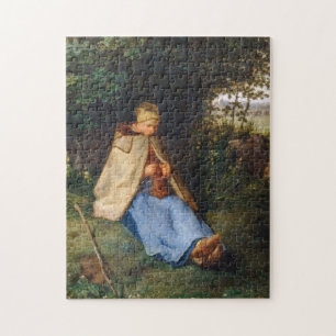 Quebra-cabeça Jean-Francois Millet - The Knitter