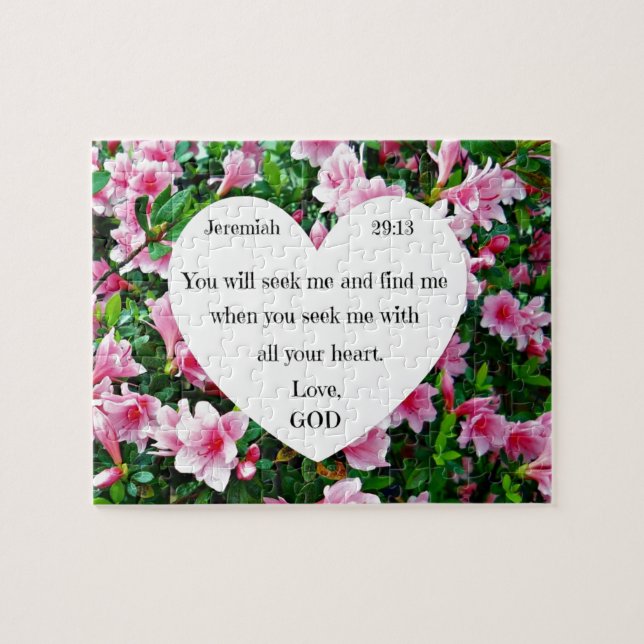 Quebra-cabeça Jeremiah 29:13 (Horizontal)