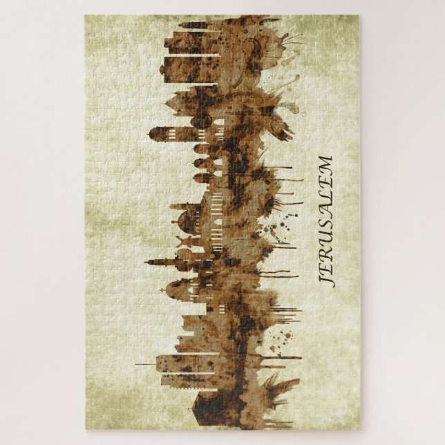 Quebra-cabeça Jerusalém Israel Cityscape (Vertical)