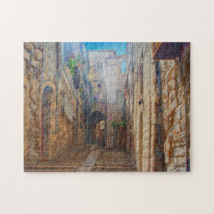 Quebra-cabeça Jerusalem Old Street David cidade Israel Fine Art
