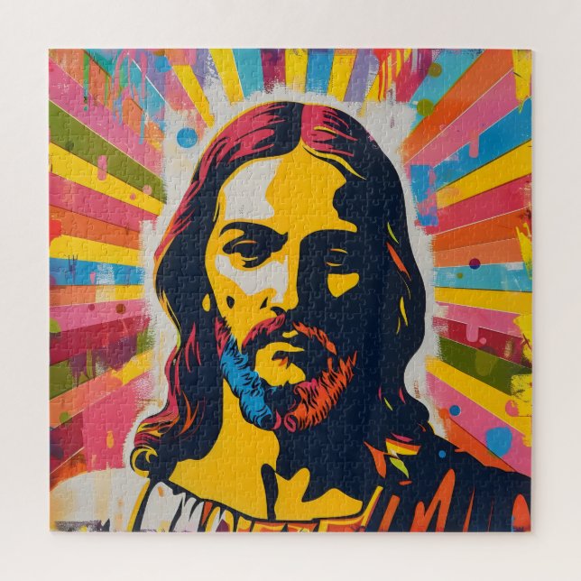 Quebra-cabeça Jesus Christian Pop Art (Vertical)