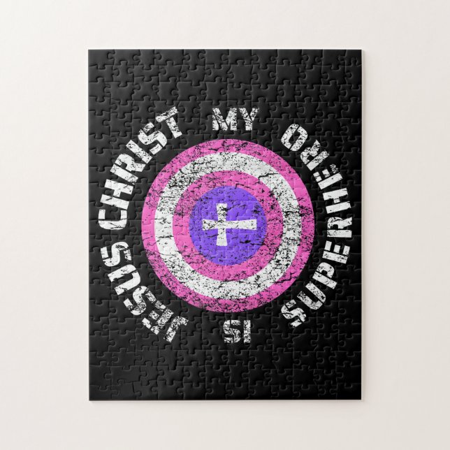 Quebra-cabeça Jesus Cristo é meu super-herói Jesus (Vertical)