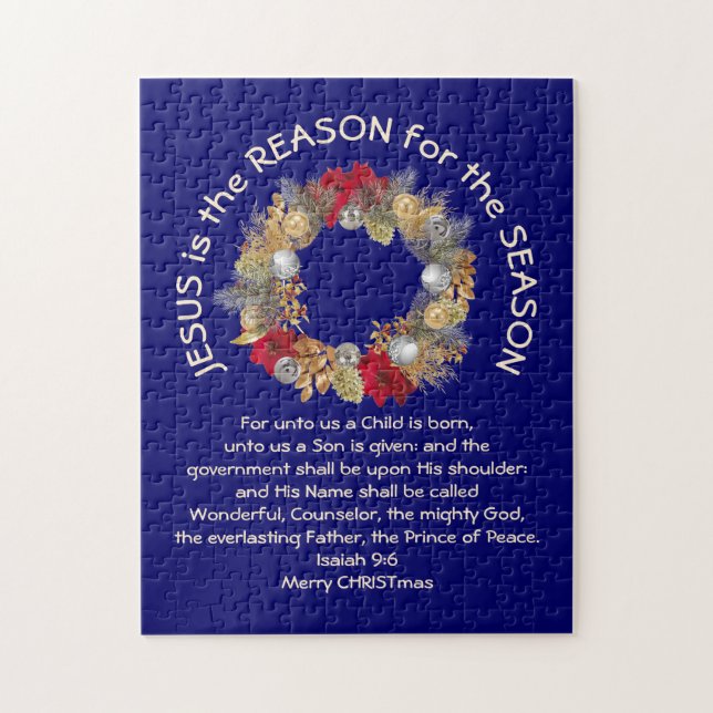 Quebra-cabeça JESUS É A RAZÃO DO Natal Christian (Vertical)