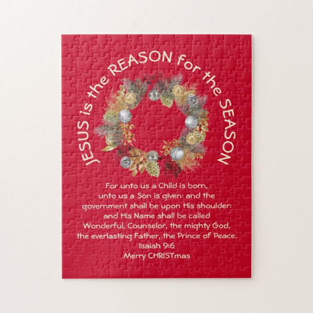 Quebra-cabeça JESUS É A RAZÃO PELA QUAL O Natal Cristão (Vertical)