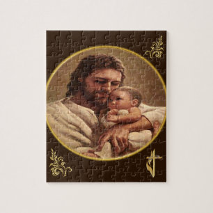 Quebra-cabeça Jesus e criança