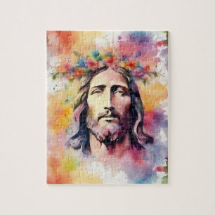 Quebra-cabeça Jesus em Aquarela