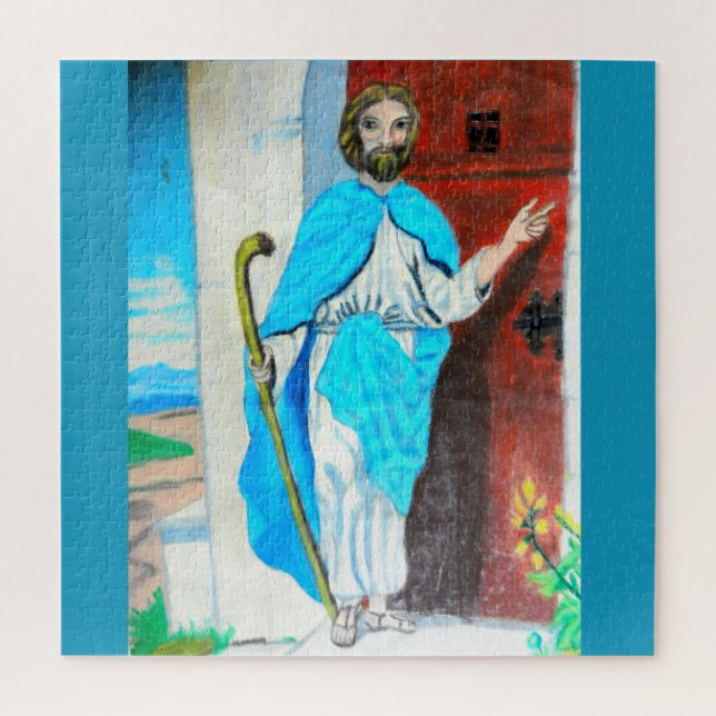 Quebra-cabeça JESUS  IS KNOCKING AT THE DOOR jigsaw puzzle (Vertical)