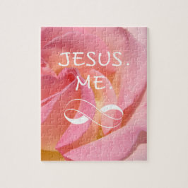 Quebra-cabeça Jesus Me Infinity Puzzle presentes Rosa Flor