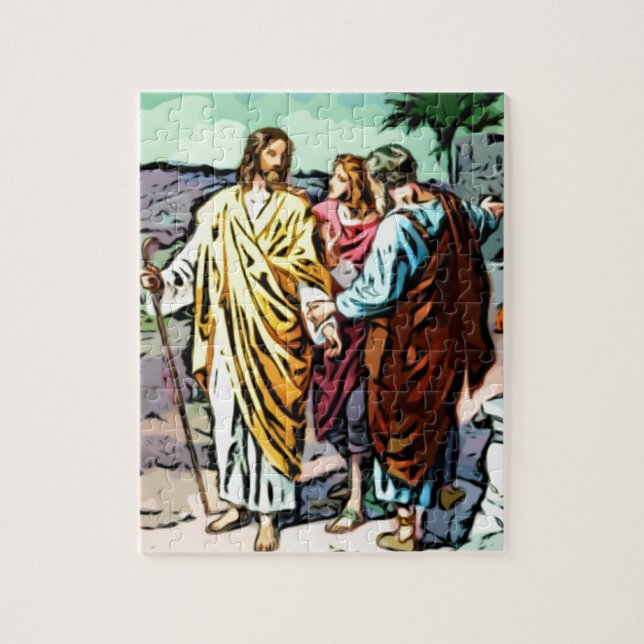 Quebra-cabeça Jesus na estrada a Emmaus (Vertical)