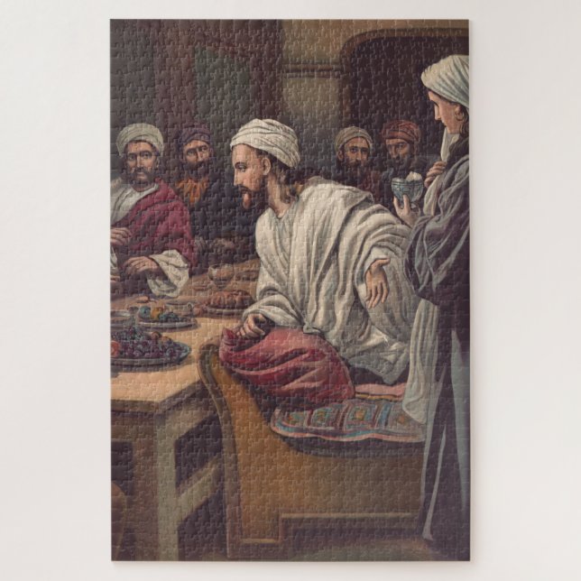 Quebra-cabeça Jesus ungido em Betânia (Vertical)