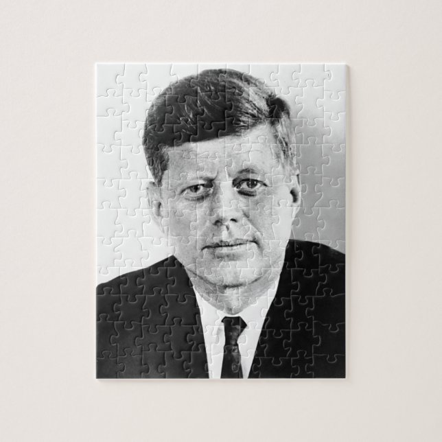 Quebra-cabeça JFK John F. Kennedy Black & White (Vertical)