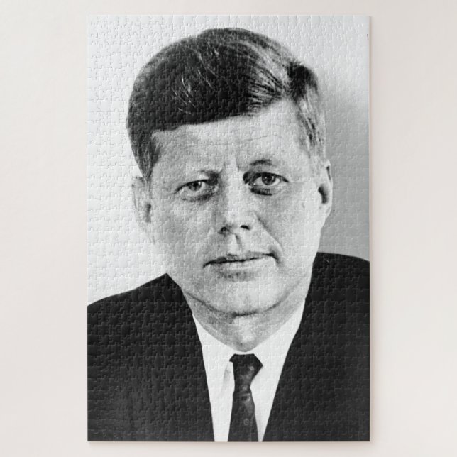 Quebra-cabeça JFK John F. Kennedy Black & White (Vertical)