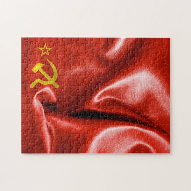 Quebra-cabeça Jigsaw da bandeira da União Soviétic (Horizontal)