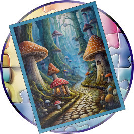 Quebra-cabeça JIGSAW PUZZLE - A Stroll Down Mushroom Lane