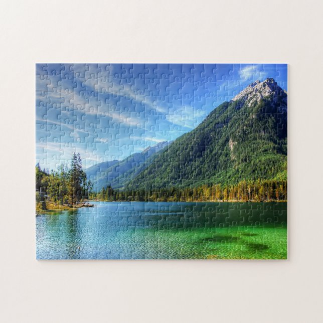 Quebra-cabeça Jigsaws Ramsau Hintersee Bavaria. (Horizontal)