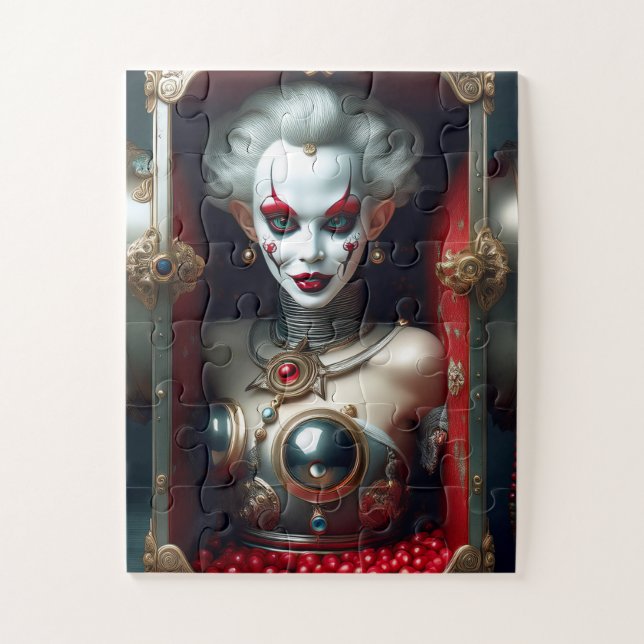 Quebra-cabeça Jill in the Box - Steampunk Female Clown (Vertical)