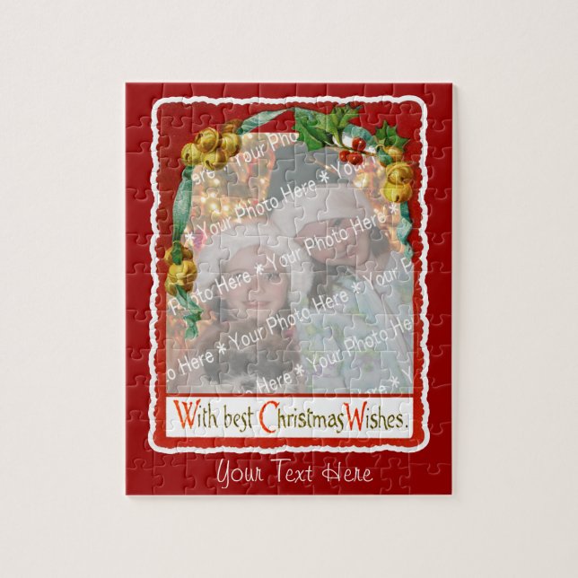 Quebra-cabeça Jingle Bells Natal Deseja Quadro Adicional-A-Foto (Vertical)