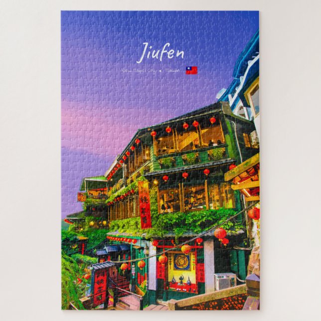 Quebra-cabeça Jiufen, Taiwan - Antiga Casa de Chá (Vertical)