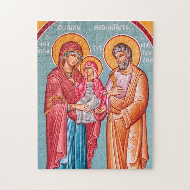 Quebra-cabeça Joachim, Anna e o Ícone Ortodoxo Theotokos (Vertical)
