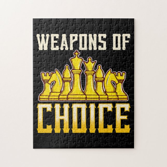 Quebra-cabeça Jogador da Equipe Chess Cite Armas Escolhidas (Vertical)