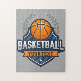 Quebra-cabeça Jogador de Basquete ADICIONE NOME Time Escolar Var
