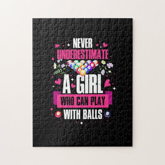 Quebra-cabeça Jogador De Bilhar Esta Rapariga Pode Jogar Bilhare (Vertical)