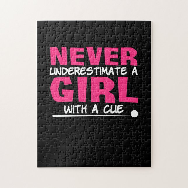 Quebra-cabeça Jogador de Bilhar | Piscina Billiard Girl Com Uma  (Vertical)