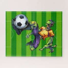 Quebra-cabeça Jogador de futebol do Halloween Zombie