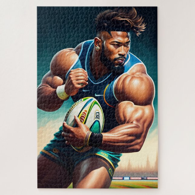 Quebra-cabeça Jogador de Rugby, 1014 peça de Jigsera Quebra-cabe (Vertical)