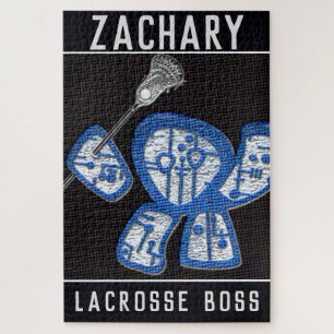 Quebra-cabeça jogador personalizado Lacrosse