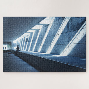 Quebra-cabeça Jogador saxofone solitário - 20x30 - 1014 pcs