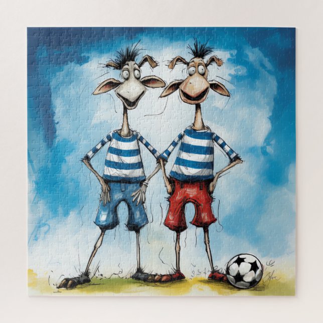Quebra-cabeça Jogadores de futebol animado (Vertical)