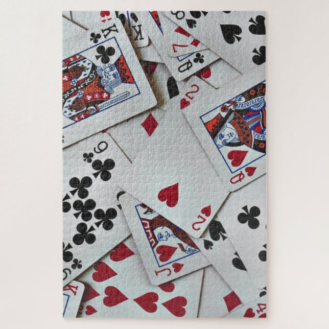 Quebra-cabeça Jogando Cartões Jogos de Poker Rainha King (Vertical)