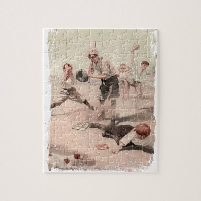 Quebra-cabeça Jogando o basebol (Vertical)