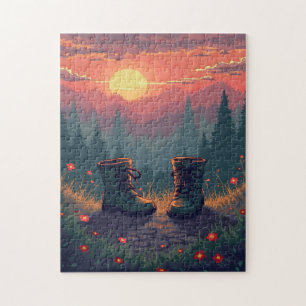 Quebra-cabeça Jogo de Atividade de Mosaico de Imagem Oculta Patr